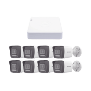 Kit IP 1080p (2 Megapixel) / NVR de 8 Canales con 8 Puertos PoE / 8 Cámaras IP Bala ColorVu Lite y Motion Detection 2.0 / Micrófono Integrado