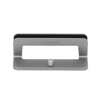 Soporte Vertical para Laptop / Adecuado para escritorio / Anchura Ajustable (12-26mm) / Amplia compatibilidad / Anti-Arañazos / Anti-Deslizante /Ajustable Mediante Tornillos / Color Plata / Aluminio + Silicona - Image 6