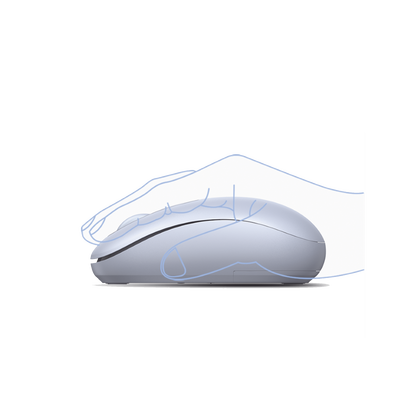 Mouse Inalámbrico 2.4G 800/1200/1600/2400 DPI | Función de 3 botones | Alcance 10m | Silencioso | Ergonómico | Anti-caída y Anti-interferencias | Batería Alcalina AA incluida | Color Dusty Blue. - Image 3