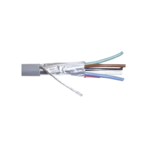 Cable Calibre 22, CMR, 6 Conductores, Blindado, 305 Metros (1000 Pies), Color Gris