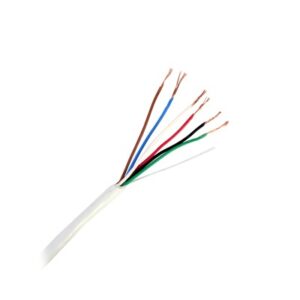 Bobina de 305 Metros (1000 Pies) / 6 x 22 AWG / Cable de Cobre / Tipo CMR / Para Interior / Para Aplicaciones de Control de Accesos / Alarmas de Intrusión / Automatización / Interfonos y TV Porteros