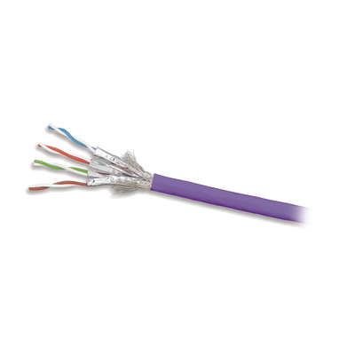 Bobina de Cable Blindado S/FTP de 4 Pares, Cat7A, Inmune a Ruido e Interferencias, LS0H (Bajo Humo, Cero Halógenos), Color Violeta, 305 Metros (1000 Pies) - Image 2