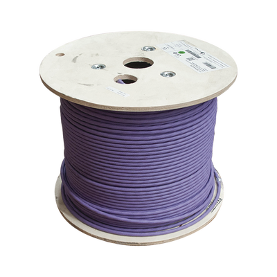 Bobina de Cable Blindado S/FTP de 4 Pares, Cat7A, Inmune a Ruido e Interferencias, LS0H (Bajo Humo, Cero Halógenos), Color Violeta, 305 Metros (1000 Pies) - Image 3