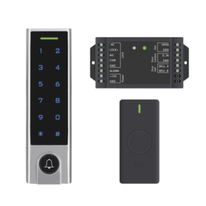 Mini Controlador de Acceso con Teclado Inalámbrico / Cuenta con Botón de Salida Inalámbrico / Soporta Tarjeta y Contraseña / Cuenta con Botón de Timbre