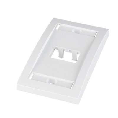 Placa de Pared Vertical Ejecutiva, Salida Para 2 Puertos Mini-Com, Con Espacios Para Etiquetas, Color Blanco - Image 3