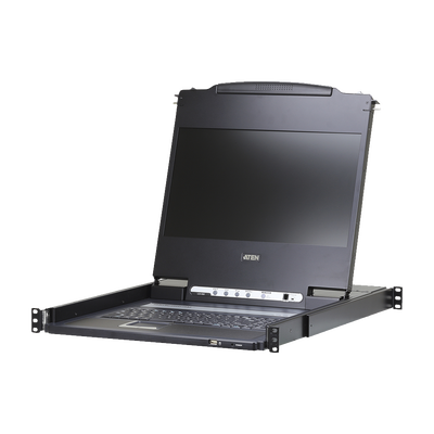 Consola LCD | HDMI, VGA, DVI, USB | Single Rail | Pantalla 17.3" | 1U de altura