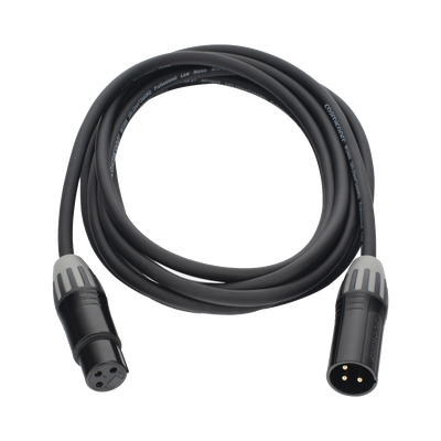 Cable XLR | 3 polos | Conector Hembra-Macho | Serie M | Carcasa Negra | Contactos Dorados | Ideal para Microfonía | Longitud 3m - Image 2
