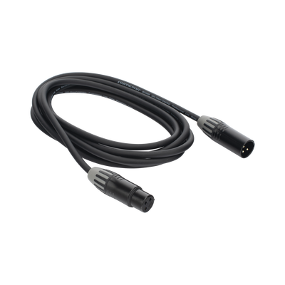 Cable XLR | 3 polos | Conector Hembra-Macho | Serie M | Carcasa Negra | Contactos Dorados | Ideal para Microfonía | Longitud 3m - Image 4