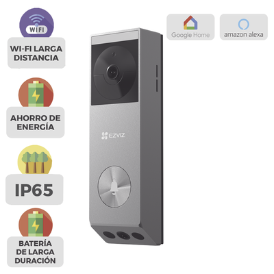 Doorbell de Batería Recargable con Transformador de 5Vcc o Panel Solar (Incluye Panel) / 3 megapíxel / Doble Lente / Protección IP65 / Audio de Dos Vías - Image 5