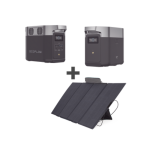 Kit de Estación de Energía Portátil 1024Wh + Batería Externa 1024Wh + Panel Solar Flexible 400W (2024Wh Totales)