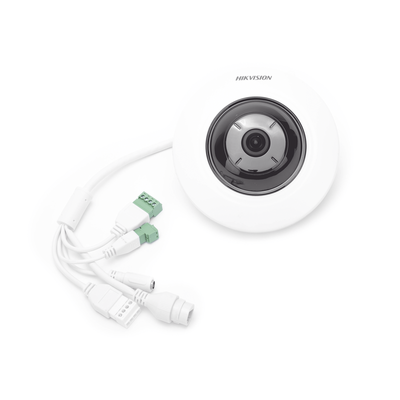 Mini Fisheye IP 5 Megapixel / Panorámica 180° - 360° / Microfono Integrado / 8 mts IR / Uso en Interior / PoE / Múltiples Vistas por iVMS-4200 / Alarmas I/O / Micro SD - Image 2