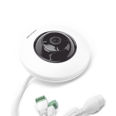 Mini Fisheye IP 5 Megapixel / Panorámica 180° - 360° / Microfono Integrado / 8 mts IR / Uso en Interior / PoE / Múltiples Vistas por iVMS-4200 / Alarmas I/O / Micro SD - Image 4