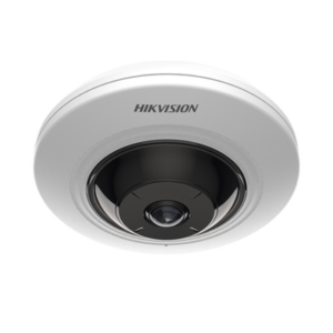 Mini Fisheye IP 5 Megapixel / Panorámica 180° - 360° / 8 mts IR / Interior / PoE / HEOP / ACUSENSE / Detección Facial / Microfono Integrado
