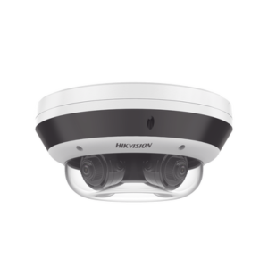 PanoVu Series / Vista Panorámica 360º / 4 Lentes Mot. 2.8 a 8 mm (4 Megapixel por Lente) / 16 Megapixel en Total / WDR 120 dB / DARKFIGHTER / Exterior IP67 / IK10 / PoE+ / 30 mts IR / Micro SD