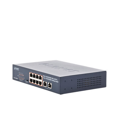 Switch de Escritorio No Administrable / 8 Puertos 10/100/1000T PoE+ 802.3at / 2 Puertos Uplink 10/100/1000T / Presupuesto PoE 120 Watts / Modos Estándar, VLAN y Extend / Distancia Extendida 250 mts / Rackeable - Image 3