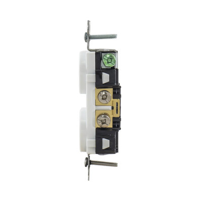 Contacto Dúplex 20 A, 125 V, 2 Polos, 3 Hilos, Cableado Posterior y Lateral, Color Blanco (Nema 5-20R). - Image 4