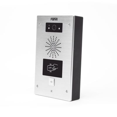 Video portero IP, 2 líneas SIP, 2 relevadores, lector de tarjeta RFID, Compatible con NVR Hikvision por Onvif, con botón para llamada, anti-vandálico, PoE, IP65 e IK10, PoE - Image 3