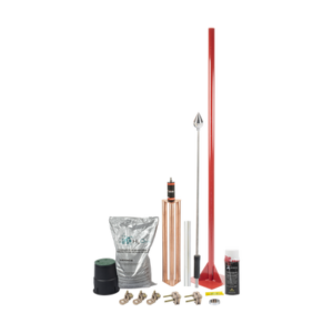 Kit Pararrayo con Accesorios para Protección de Diámetro de 80 m.