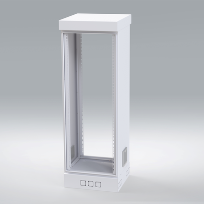 Gabinete para Piso, Capacidad, 31 Unidades de Rack, Doble puerta y Postes frontales e intermedios ajustables, Color Blanco, Se envía el Gabinete Armado. - Image 5