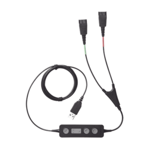 Jabra Link 265 USB/QD cable de entrenamiento, para conectar 2 diademas simultaneas con puerto USB (265-09)