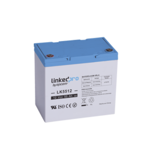 Batería de respaldo 12 V | 55 Ah | AGM | Especial para Seguridad Electrónica | UPS | Sistemas de Emergencia | Vida útil 5 años | Terminales T2