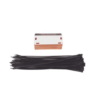 Etiqueta Autolaminada para Identificación de Fibra Óptica Paquete de 25 Piezas, Para Uso Interior/Exterior, Dimensiones de 90 x 50 mm (3.54 x 1.97 Pulgadas), Color Negro con Naranja - Image 4