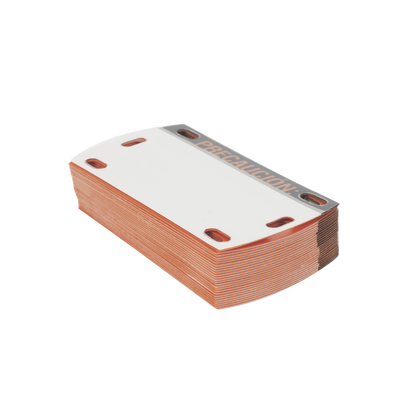 Etiqueta Autolaminada para Identificación de Fibra Óptica Paquete de 25 Piezas, Para Uso Interior/Exterior, Dimensiones de 90 x 50 mm (3.54 x 1.97 Pulgadas), Color Negro con Naranja - Image 3