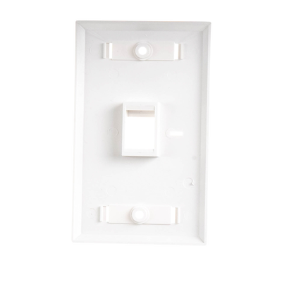 Placa de Pared de 1 Puerto, Keystone, con Espacio para Etiqueta, Color Blanco - Image 2