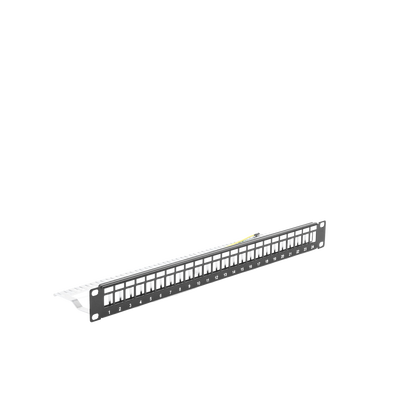 Patch Panel Modular Blindado (STP) de 24 Puertos, con Barra para Organizar Cable - Image 3