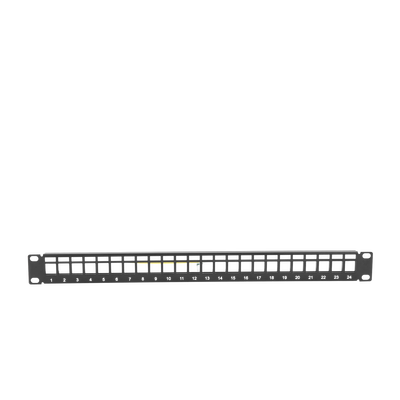Patch Panel Modular Blindado (STP) de 24 Puertos, con Barra para Organizar Cable - Image 4
