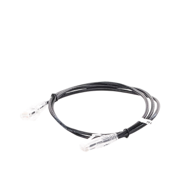 Cable de Parcheo Slim UTP Cat6A - 1 Metro (3.28 Pies) Negro, Diámetro Reducido (28 AWG) - Image 4