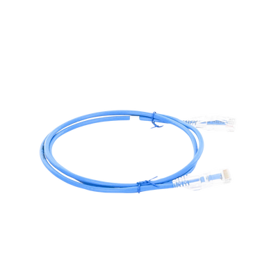Cable de Parcheo Slim UTP Cat6A - 1 Metro (3.28 Pies) Azul, Diámetro Reducido (28 AWG) - Image 4