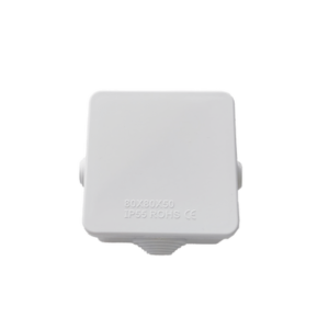 Caja de Conexiones Impermeable IP55 con 4 Entradas, 80 x 80 x 50 mm, para Instalaciones Industriales, Comerciales y Residenciales, Incluye Tornillería para su Instalación