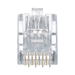 Plug RJ45 Cat5e, Para Cable UTP de Calibres 24-26 AWG, Chapado en Oro de 50 Micras, Paquete de 50 Piezas