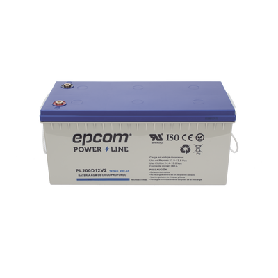 Batería de respaldo 12 V 200 Ah AGM | Certificada UL94-HB Retardo a la flama básica | Ciclo profundo | Para uso en aplicaciones fotovoltaicas y de emergencia | Terminales T5 - Image 2