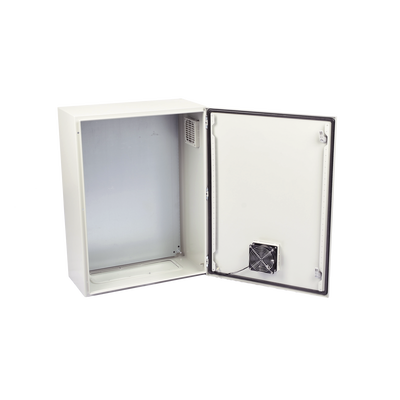 Gabinete Ventilado de Acero IP55 Uso en Exterior (500 x 700 x 250 mm) con Placa Trasera Interior Metálica y Compuerta Inferior Atornillable. Incluye Ventilador, Ventilas, filtros, Chapas y Llave T. - Image 5