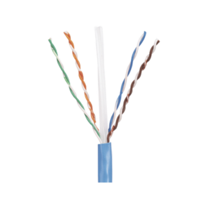 Bobina de Cable UTP 305 Metros (1000 Pies) de Cobre, PanNet, Azul, Categoría 5e (24 AWG), Riser (CMR), de 4 Pares
