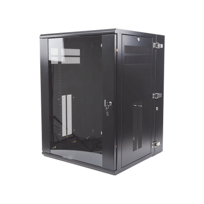 Gabinete PanZone de Montaje en Pared, de 19in, Puerta con Ventana de Seguridad, 18 UR, 635mm de Profundidad, Color Negro - Image 3