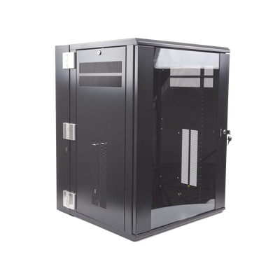 Gabinete PanZone de Montaje en Pared, de 19in, Puerta con Ventana de Seguridad, 18 UR, 635mm de Profundidad, Color Negro - Image 6