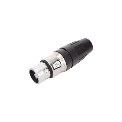 Conector hembra XLR de 3 núcleos con carcasa de acero inoxidable y contactos chapados en oro - Image 5