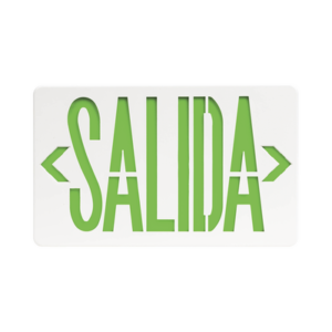 Letrero LED DUAL de SALIDA Universal con alto brillo/uso en pared, lateral o techo/Batería de Respaldo Incluida.