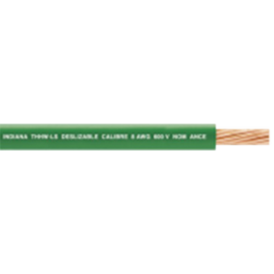 6 AWG / Cable Eléctrico / 1 Conductor /  Cobre /  Recubierto THW-LS / 19 Hilos / Color Verde / 100 metros