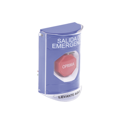 Botón de Salida de Emergencia, Texto en Español, Tapa Protectora de Policarbonato Súper Resistente, Restablecimiento con Llave - Image 5