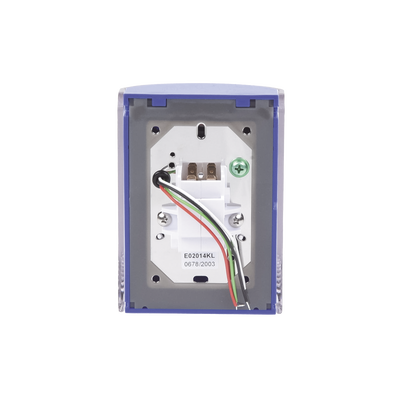 Botón Multipropósito, Color Azul, De Superficie, Con Tapa De Policarbonato, Con Bocina Pre Alarma, Solo Interior, Llave Para Restablecer, Texto De Emergencia, Español - Image 4