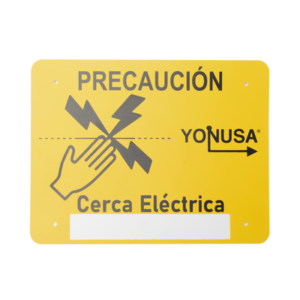 Letrero de PRECAUCION para cercas electrificadas (21.8 x 17 cm)