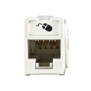 Jack Ultramax Cat6, UTP, Montaje Híbrido en Placa de Pared (Plano y Angulado), Color Blanco, Punch Down