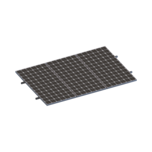 Kit De Minirieles Para Panel Solar Arreglo 1X3 Para Instalación Plano En Lámina