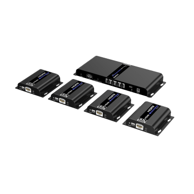 Kit Divisor y Extensor HDMI (Extender Splitter) | Divide 1 Fuente HDMI a 4 Pantallas | Extiende la señal HDMI hasta 120 m | Resolución 4Kx2K @ 60 Hz | Cat 6/6a | Uso 24/7 | Longitud del cable autoajustable - Image 10