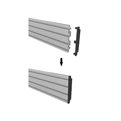 Accesorio_ Riel de Aluminio con Longitud 1000 mm | Incluye Tapas laterales | Compatible con estructura para Videowall | Diseño Modular - Image 4