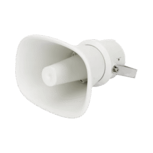 Altavoz Tipo Trompeta | 5 Watts - 30 Watts | Color Blanca | 100 V / 70 V | Material ABS | IP65 | Requiere amplificador